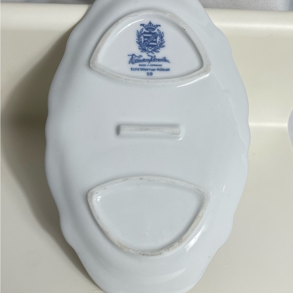 Vintage and Rare Echt Weimar- Kobalt 59 Elegant Gold and Blue Table Dish - Picture 4 of 8